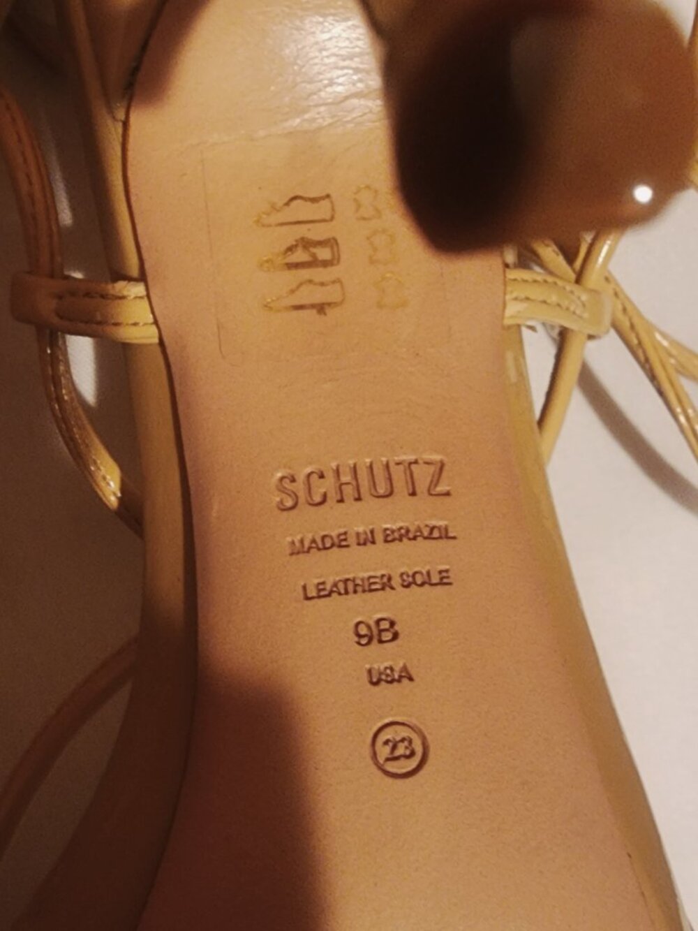 SCHUTZ ADELINE NWOB Nude Patent Strappy Stiletto Size 9B - Picture 6 of 6